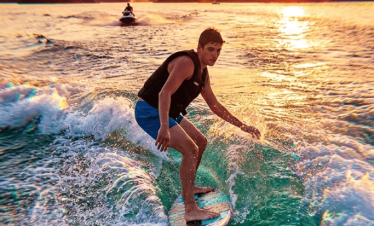 Wakesurfing near Tomar